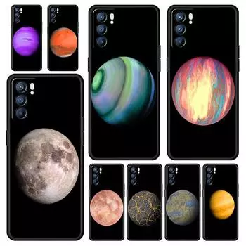 Эстетический чехол для телефона с космической планетой для Oppo A54 A53 A52 A9 2020 A15 A95 A16 A76 A74 A12 Find X5 Reno7 SE Reno6 Pro Plus 5G Oppo A52
