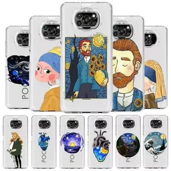 Эстетический чехол для телефона Van Gogh Starry Art для Xiaomi Mi 12T 10 12 Lite 11 Ultra 11X 11T Pro 11i Poco X4 X3 NFC F3 F4 M3 M4 Cover Xiaomi Mi 11X