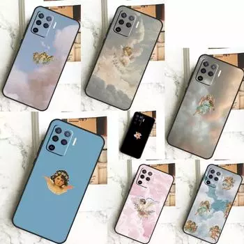 Эстетический чехол Renaissance Angel для OPPO A17 A16 A15 A79 A58 A78 A98 A74 A94 A77 A5 A9 A96 A76 A52 A72 A53S A54S A57S OPPO A17
