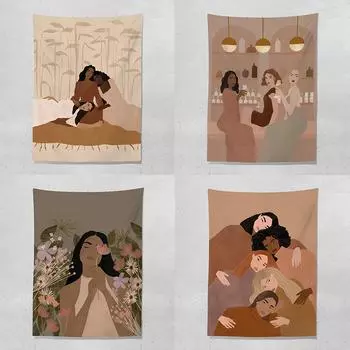 Эстетический гобелен для украшения комнаты, украшение для офиса, гостиной, настенный гобелен для дома 100x75cm