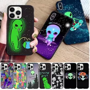 Эстетический милый чехол для телефона с изображением инопланетянина и космоса для iphone 14pro 11pro 12 13pro max 5S 6s xs 7 8plus SE xr 12mini Coque, чехлы Iphone 5 5S