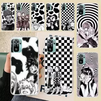 Эстетический мягкий чехол для телефона с аниме «Темный манга» для Xiaomi Redmi Note 10 10S 9 9S 8 7 8T 11S 11T 11 Pro 9A 9T 9C 8A 7A Redmi Note 10(10S)