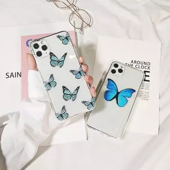 Эстетический силиконовый мягкий чехол с бабочкой для iPhone 6 7 8 plus xs xr, задняя крышка для Apple iPhone 11 12 Pro Max, чехол для телефона 13 Pro Mini iPhone 12pro max