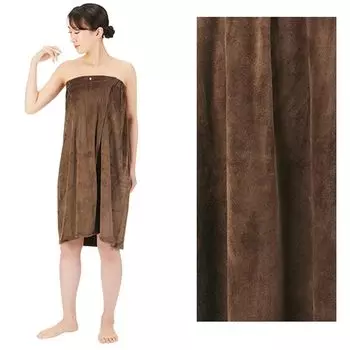 Эстетическое платье из микрофибры Ткань с застежкой на кнопки Мокко Впитывает воду Быстросохнущая