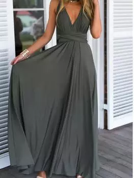 Эстетическое сексуальное тонкое платье с разрезом на шее, женское летнее элегантное платье с открытыми плечами на шнуровке, женская мода, натуральная однотонная одежда с v-образным вырезом S розовый