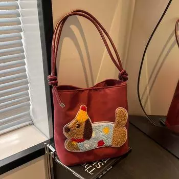 Эстетичная сумка через плечо, модный иностранный повседневный рюкзак, нишевый дизайн, повседневная сумка-ведро, модная сумка-мессенджер чёрный