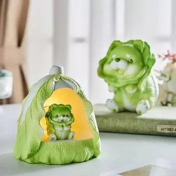 Эстетичные миниатюрные милые фигурки животных из смолы, овощей, капусты, собак, креативные фигурки животных, настольные, для приборной панели автомобиля, украшения для дома, подарки