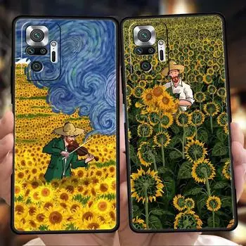 Эстетичный чехол для телефона с изображением подсолнечника для Xiaomi Redmi Note 12 5G 10C 10 11 9 8 Pro Plus 9S 7 8T 9T 9A 8A 9C K40 игровой силиконовый чехол Redmi Note 12 4G