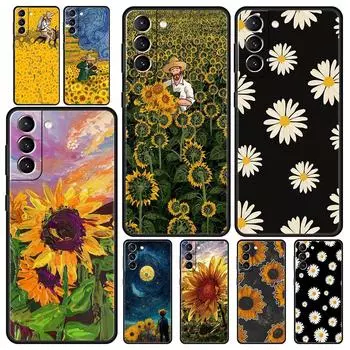 Эстетичный чехол для телефона с изображением подсолнечника для Samsung Galaxy S24 S23 S22 S20 Ultra S21 FE 5G S10 S9 Plus S10E S8 20 из силикона TPU Samsung S9