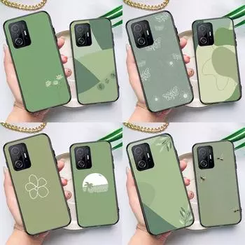Эстетичный чехол Sage Green для POCO F5 X5 X3 Pro X4 F4 GT F3 M5s C40 Чехол для Xiaomi 13 12 Lite 11T 12T Pro 12X Xiaomi 13