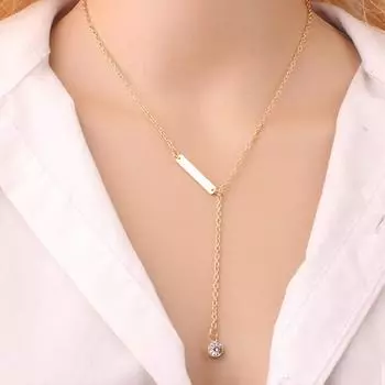 Эстетизм капелька горный кулон ожерелье темперамент сексуальные ювелирные аксессуары модная длинная цепочка ожерелье золотой