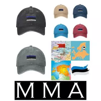 Эстония Эстонский флаг шляпа бейсболка унисекс мужчины женщины джинсы ММА кикбоксинг муай тай мода хип-хоп шляпа One size