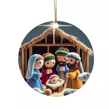 Jesus Acrylic Eyecatching Car Accessory Cheerful Christmas Pendant For Vehicle Decor 1
