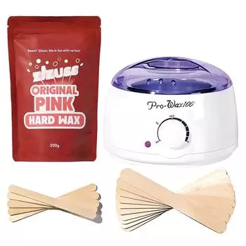 Jesus Original Pink Hard Wax Kit for all areas, 200g, 1 set