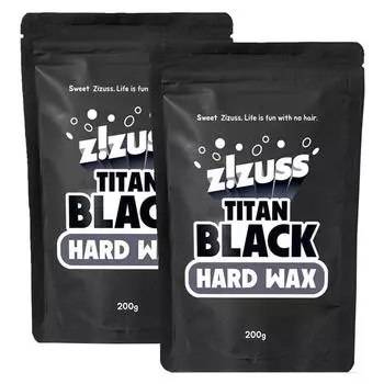 Jesus Titan Black Hard Wax for whole body, 200g, 2 units