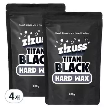 Jesus Titan Black Hard Wax for whole body, 200g, 4 pieces