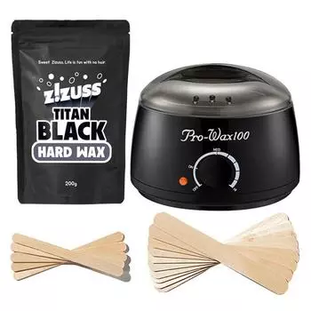 Jesus Titan Black Warmer Kit B + Набор для депиляции воском для всех зон, 200 г, 1 набор