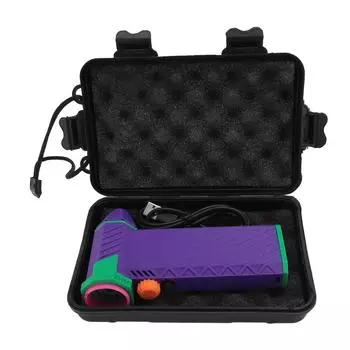 Сухой воздуходув 200000 об/мин плавная регулировка скорости тип C QC15W быстрая зарядка портативный вентилятор для пыли Dark Violet