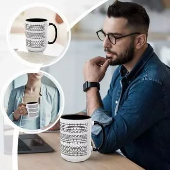 Эта кружка для кофе со скрытым сообщением, креативная новая керамическая кухонная забавная черная кофейная чашка One Size