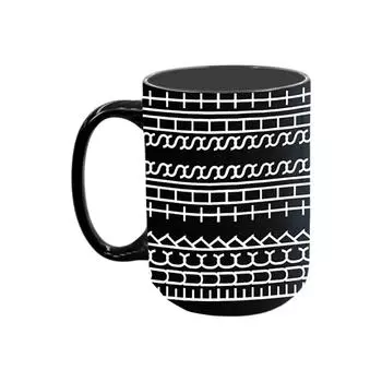 Эта кружка для кофе со скрытым сообщением, креативная новая керамическая кухонная забавная черная кофейная чашка One Size