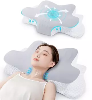 Эта подушка из пены с эффектом памяти обеспечивает поддержку для вашей и устраняет боль в шее и храп. Ее полая конструкция обеспечивает поддержку для рук и две регулируемые серый