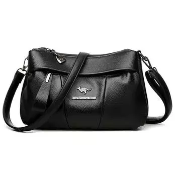 Эта сумка кроссбоди — стильная и универсальная высококлассная повседневная одноплечевая сумка для людей среднего возраста. чёрный