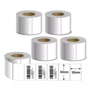 Этикетка KOGLEE rayfook 50 x 30 5 4000 листов для настольной термоэтикетки, коммерческой прочной этикетки, почтовой этикетки, пищевой продукции, продукта «сделай сам», идеально подходит для упаковки FBA