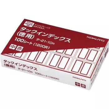 Этикетка KOKUYO Tack Index Value Medium 12 шт. x 100 листов Красный Ta-21-10R