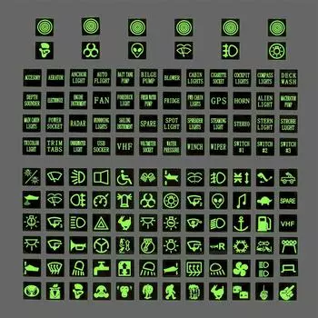 Этикетка кулисного переключателя, ПВХ светящаяся наклейка для автомобиля, наклейка на панель, украшение для грузовика, инструмента