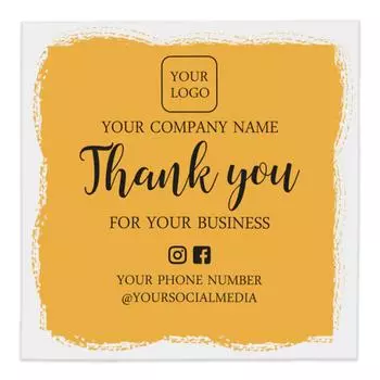 Этикетка Printtoo для малого бизнеса - 100 квадратных пользовательских виниловых персонализированных этикеток для упаковки, бутылок, фирменных наклеек - парижская тема, 2x2 2x2 Inches жёлтый