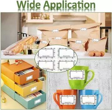 Этикетки для бутылок Симпатичные наклейки Фрукты Цветы Печати X125 A03-300pcs-3x5cm