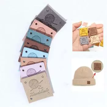 Этикетки для шитья, 20 шт., аксессуары, квадратные этикетки «сделай сам», бирки ручной работы для одежды, подарочный декор, вязание шапок, ручная работа 25x25mm