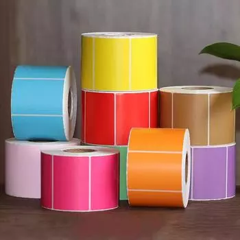 Этикетки с прямой термопечатью Самоклеящаяся лента для термопринтера Многоцелевая износостойкая этикетка 60mm жёлтый