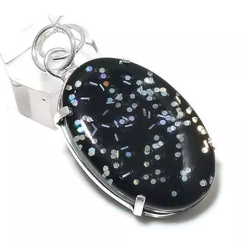 Этническая подвеска из серебра 925 пробы с эфиопским опалом 2,13 дюйма R1c94