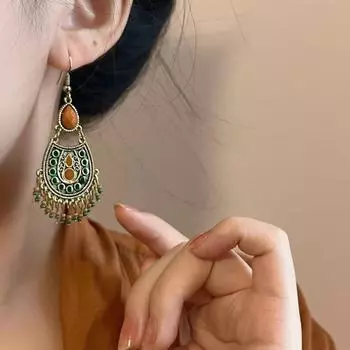 Этнические серьги Су Серьги в богемном стиле Персонализированные серьги 1pc