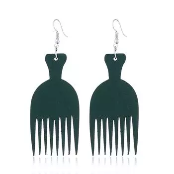 Этнический дизайн, деревянные серьги-подвески в виде гребня для африканских модных женщин, ювелирные серьги, свадебные подарки красный