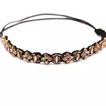 Этнический ободок ручной работы из бисера, жемчужный бисерный ободок для волос для женщин и девушек, аксессуары для волос