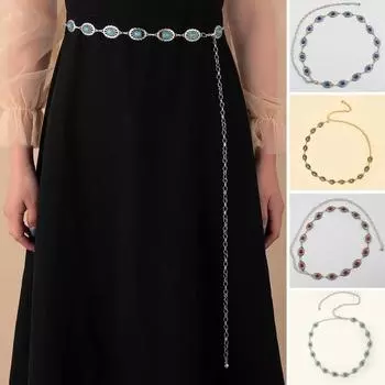 Этнический Ретро Богемия Элегантный Искусственный Синий Бирюзовый Женский Ремень-Цепочка Ювелирные Изделия красный