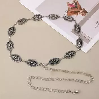 Этнический стиль аксессуары цепочка на талию богемный универсальный ремень женское платье платье высокого класса с поясом металл ретро серебряный