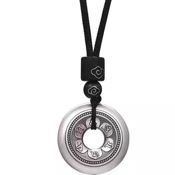 Этнический стиль буддийское сердце Сутра Священные Писания пряжка кулон женские украшения модный свитер-цепочка веревка ожерелье для леди амулет белый