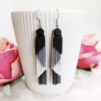 Этнический стиль Чистый темперамент ручной работы Высокое чувство Постепенное изменение Серьги с бахромой Богемные роскошные антиаллергенные тонкие серьги
