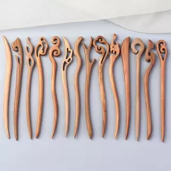 Этнический стиль деревянная палочка для волос кисточка ханьфу шпилька ретро для девочки J