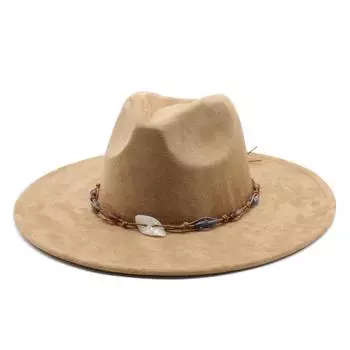 Этнический стиль джинсовая замшевая шляпа в стиле джаз, мужская и женская модная индивидуальная шляпа с большими полями в стиле ретро M56-59cm