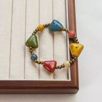 Этнический стиль Керамические бисерные регулируемые браслеты для женщин и мужчин Красочные ручная работа бисерные браслеты Ювелирные изделия Аксессуары Подарки