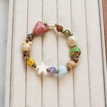 Этнический стиль Керамические бисерные регулируемые браслеты для женщин и мужчин Красочные ручная работа бисерные браслеты Ювелирные изделия Аксессуары Подарки