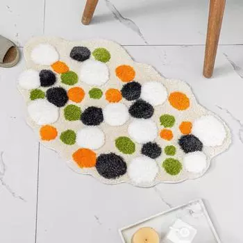 Этнический стиль комната гостиная спальня журнальный столик ковер коврик оптовая продажа кисточка круглый ковер 1шт 47*80CM оранжевый