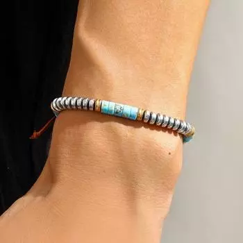 Этнический стиль мужской ретро браслет новый китайский стиль кольцо на руку уникальный ручной работы браслет из бисера для девочек серебряный