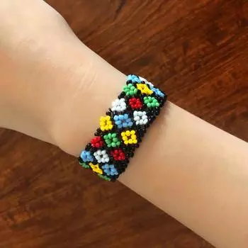 Этнический стиль, расписанный вручную, просо, цветные браслеты ручной работы, экзотический стиль, плетеные браслеты ARI