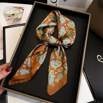 Этнический стиль ретро кешью шелковый шарф женский квадратный шарф 70 см узор шелковый шарф поставка модель 70 * 70Cm (1-3cm error)