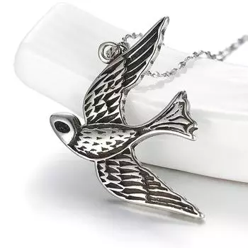 Этнический стиль ретро женский кулон преувеличенный старинный женский большой ласточка тай ожерелье кулон мужские и женские модели